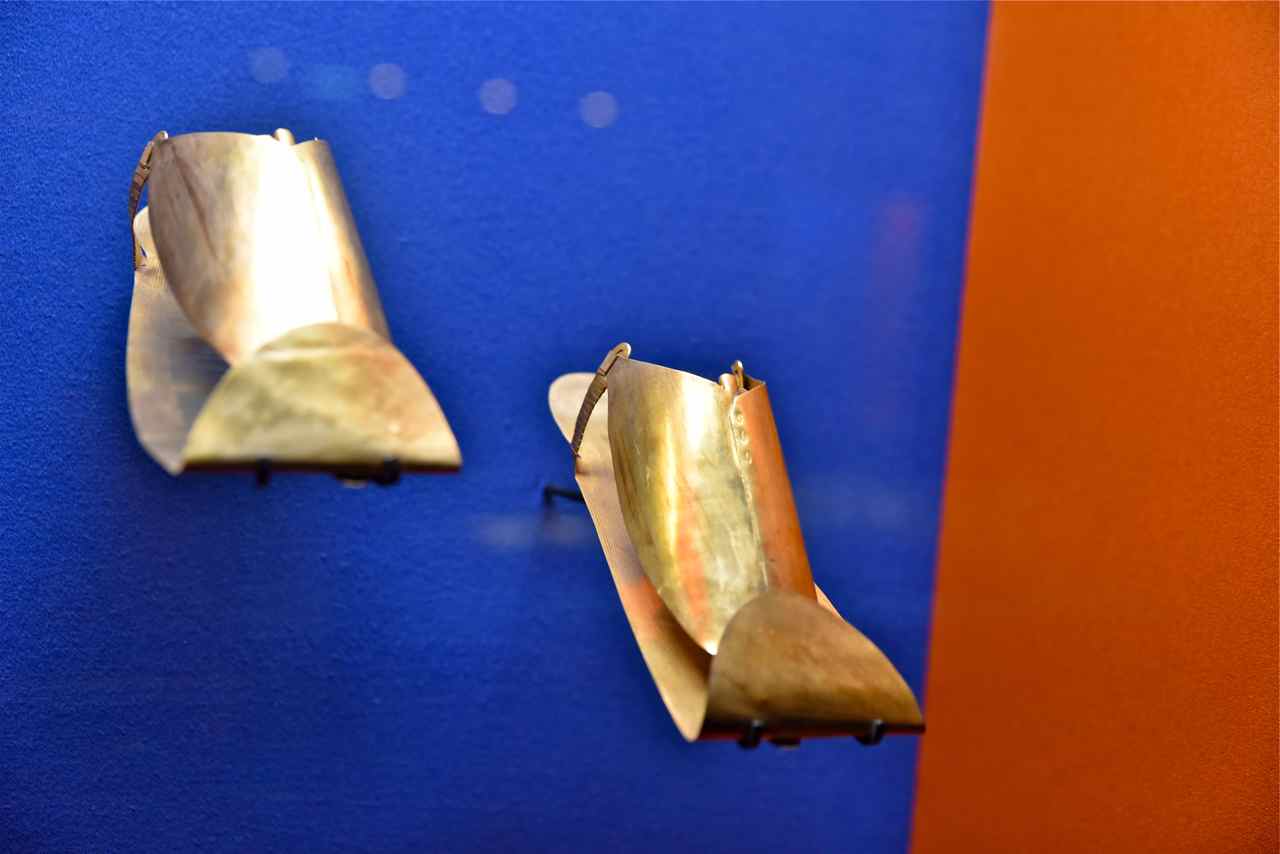 Sandales d'or du pharaon Pousennès 1er-XXI° dynastie