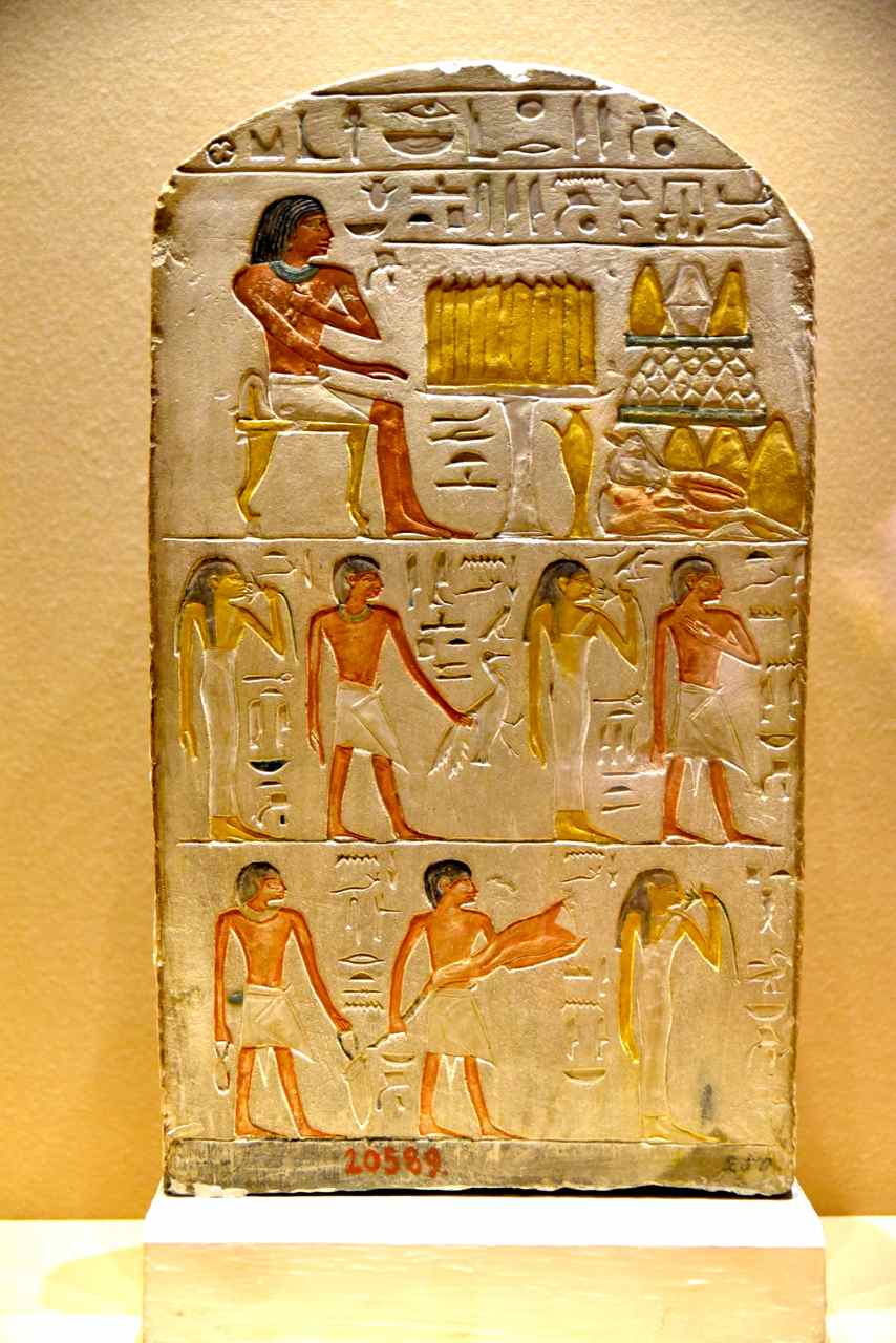 Séhetepib et sa famille-Calcaire peint-XII° dynastie