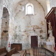 Transept nord et vestiges de fresques du XIII° siècle