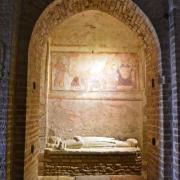 Travée du bas côté nord où repose le gisant de Joceran de Brancion...