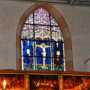 Vitrail de la Grande Crucifixion de Pierre d'Andlau (1478-1480)