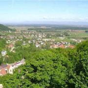 Vue sur la plaine d'Alsace depuis le donjon